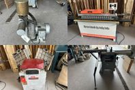 Vacuum motor, Kantlistmaskin, Hyvel, Bordcirkelsåg & Svarv