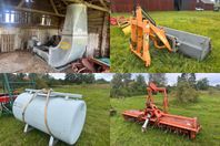Fläck för löshalm/ hö, Baklastar agrigat, Tank & Spikrotor