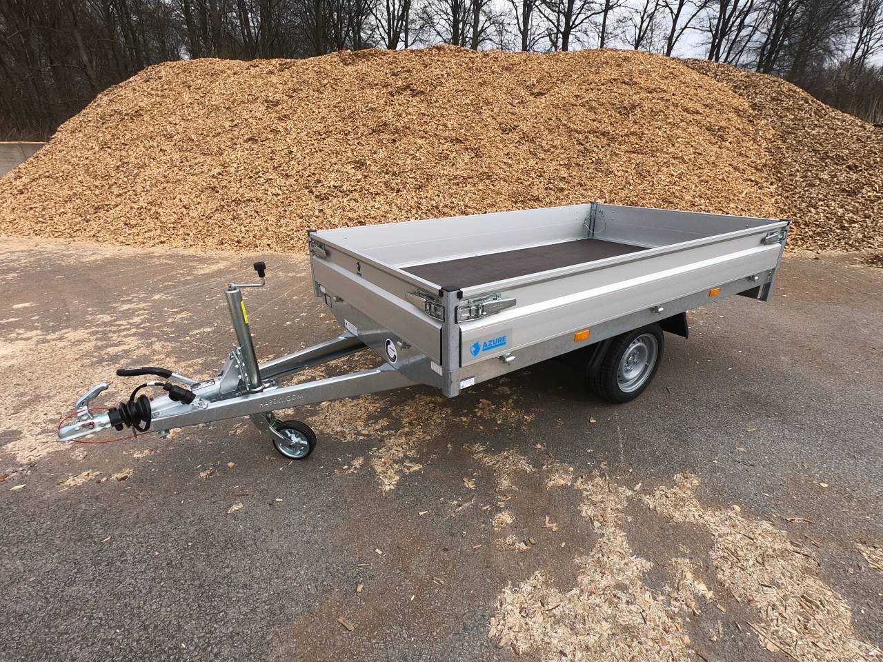 Flaksläp i den storlek som pa...