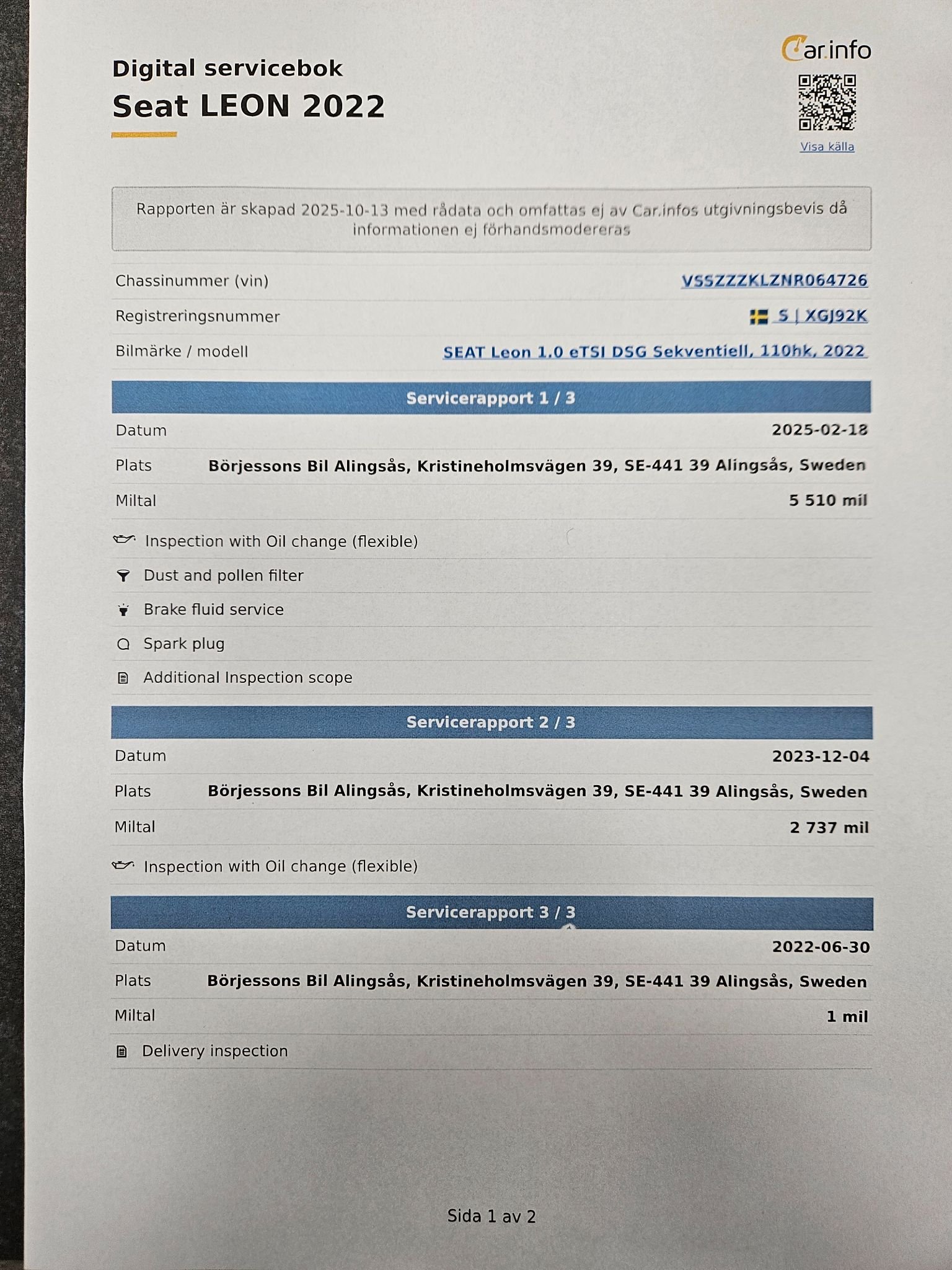 SEAT Leon 1.0 eTSI DSG sekvensiell, 7-trinn, 110ps, 2022