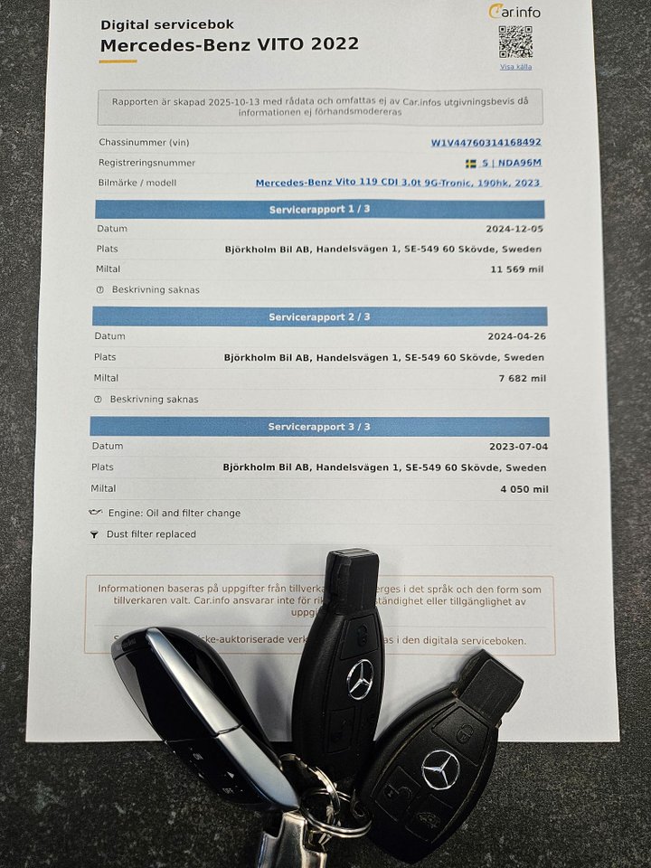 Mercedes-Benz Vito 119 CDI 3.0t 9G-Tronic, 190hp, 2023