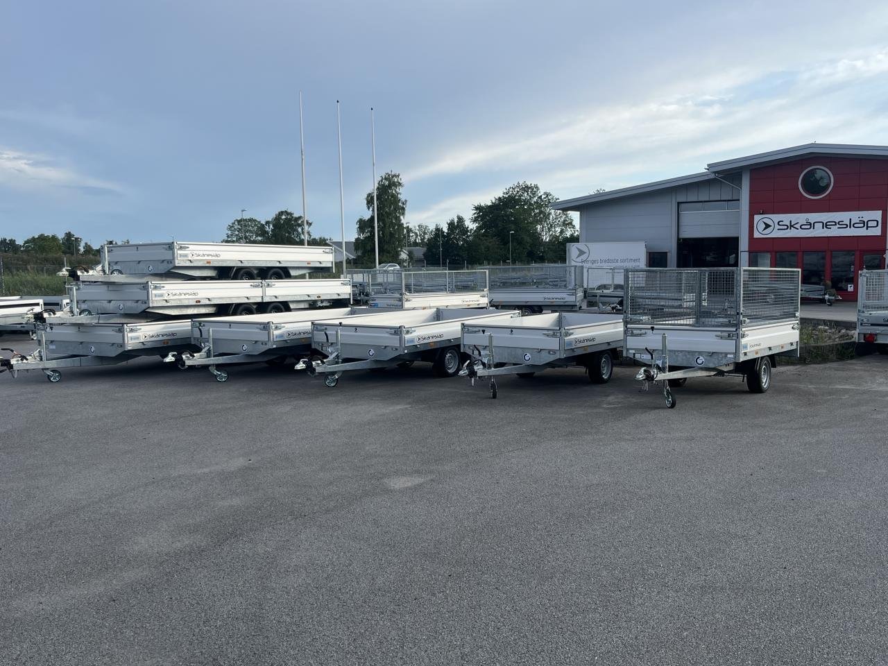 Stort flaksläp 505x220cm flak...