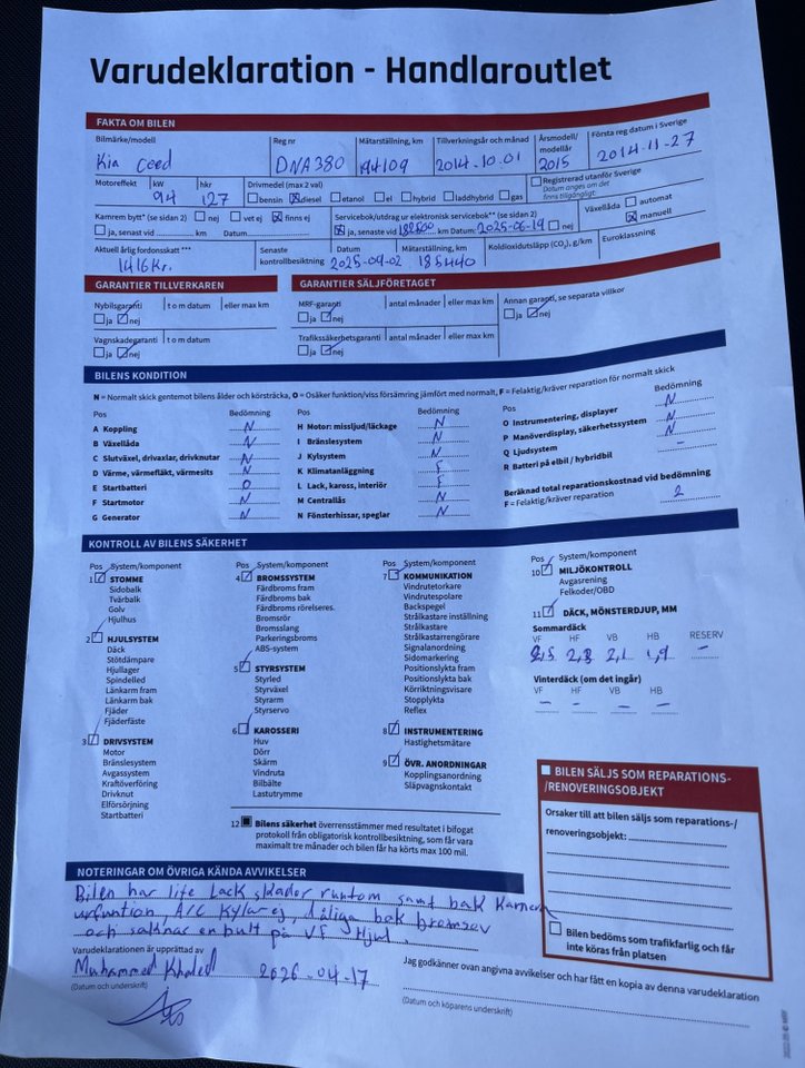 Kia Ceed EX Comfort Panorama