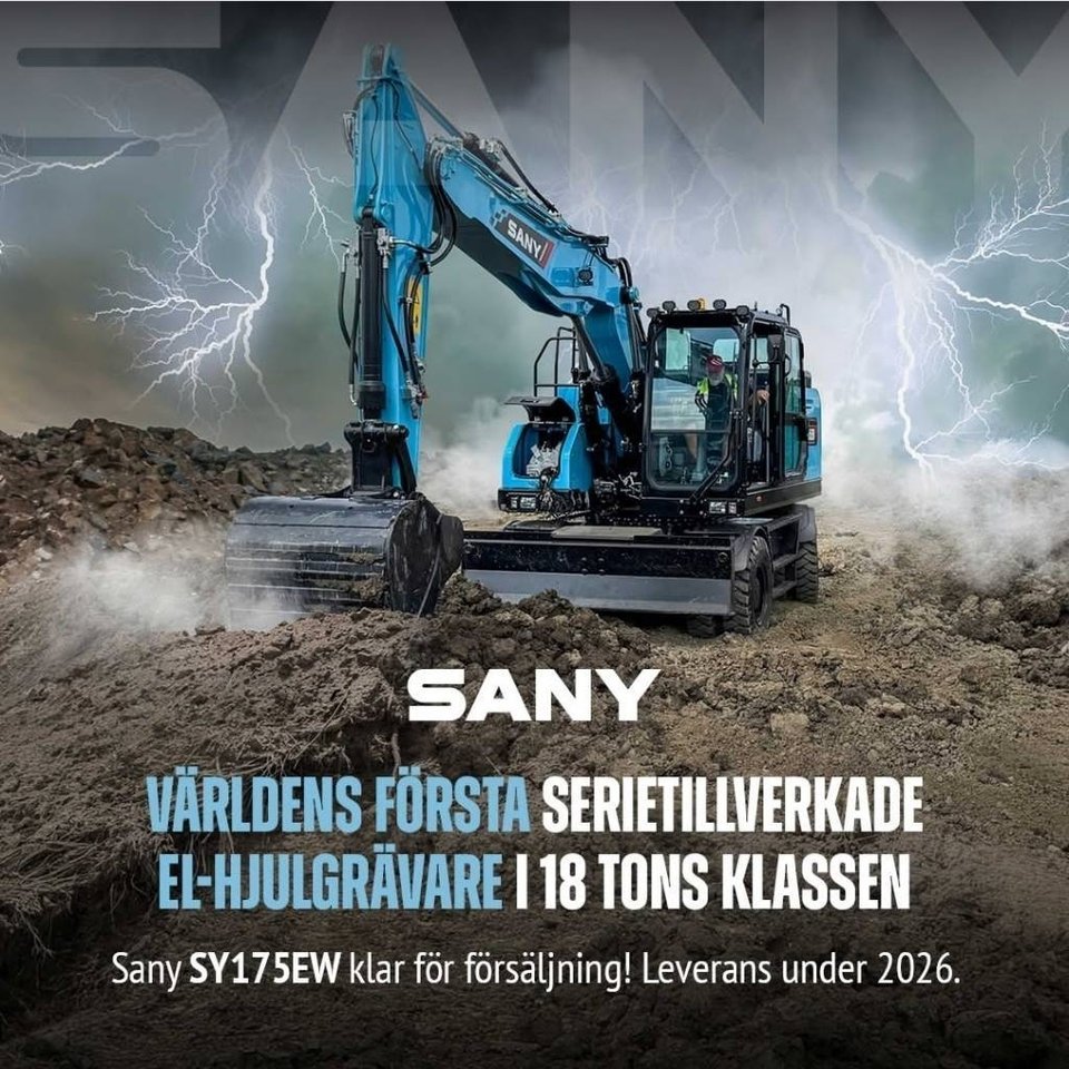 Sany Elektrisk Hjulgrävare SY...