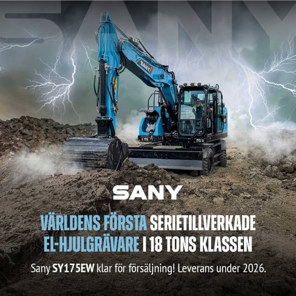 Sany Elektrisk Hjulgrävare SY...
