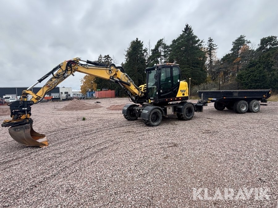 Grävmaskin Yanmar B95W med ti...