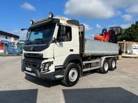 Volvo FMX 370 6x2 Tipp & Kranbil 3-Vägs Tipp Euro 6