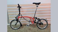 Brompton C-line Explore fabriksny -22 Fire Coral Black