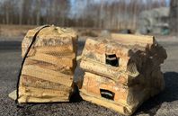 Torr björkved i 40-liters småsäckar – fri frakt