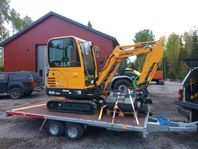 Hyundai R18-9AK Tiltfäste och 3 skopor Paket med trailer