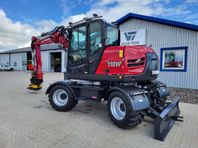 Yanmar B110W hjulgrävmaskin, 4-hjuls styrd