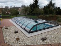 Glasfiberpool 7,00x3,20x1,50 inkl Pooltak , ROBOT - KAMPANJ