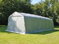 Garagetält PRO 3,6x7,2x2,68m PVC, grå - lagertält