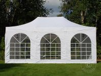 Snabbtält FleXtents Steel 4x6m Vit m. 4 sidor - Snabb tält