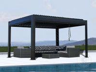 Bioklimatisk pergola paviljong San Pablo, 3x4m, svart