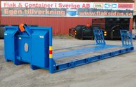 Maskinflak SISU 25 ton, med containerfästen