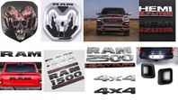 Dodge emblem Ram tillbehör centrumkåpor LED