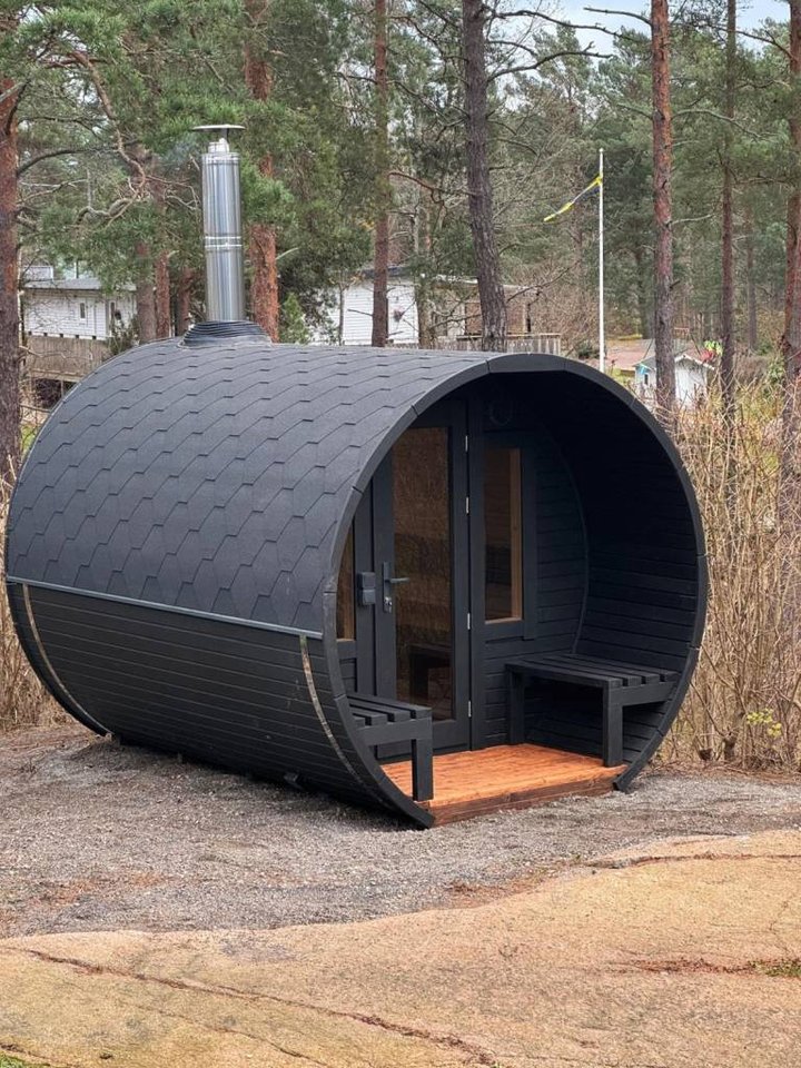 Färdig monterad bastu-bastutu...