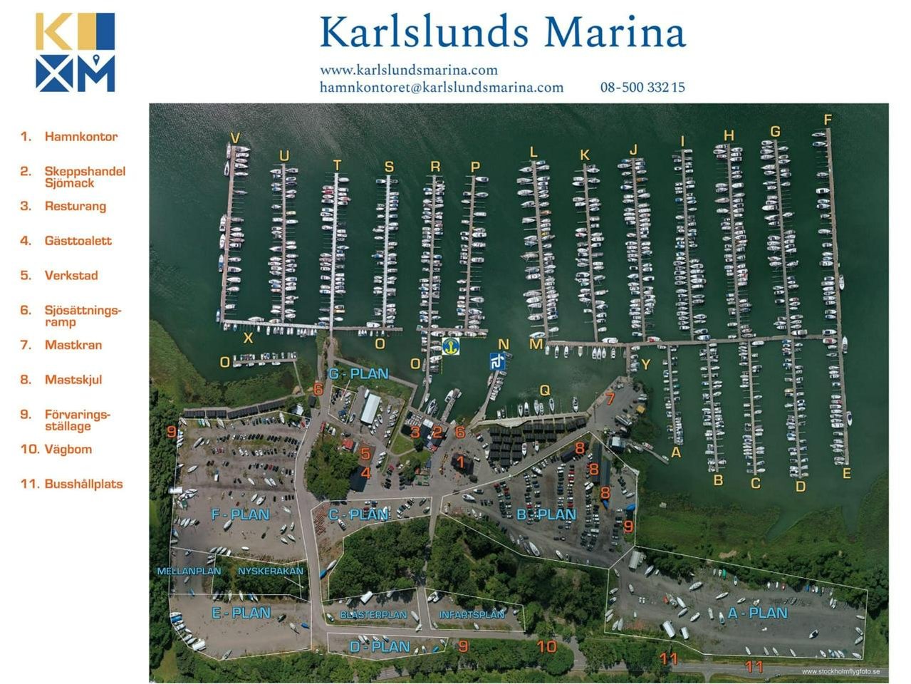 Boat mooring Karlslunds Marina