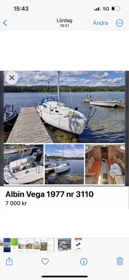 Segelbåt Vega 3110 image