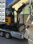 Minigrävare Volvo Ecr25d med rototilt uthyres.