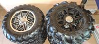 Däck o fälg 14 tum till Polaris: ITP Mayham & Maxxis m9806