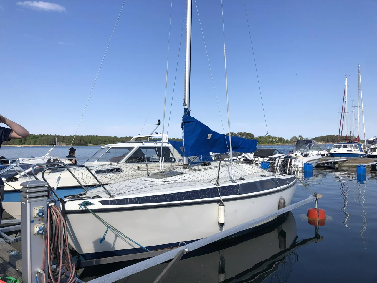 Segelbåt Maxi 68, projekt, ilagd i vattnet i Stegeborg hamn image