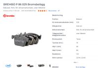 Brembo bromsskivor och bromsbelägg