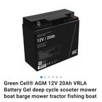 5st 12v 20Ah Green Cell AGM batterier