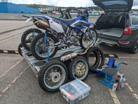 Paket WR450F Supermoto + KX125 + släp mm