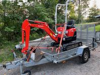 Uthyres Minigrävare Kubota U10-3 med trailer