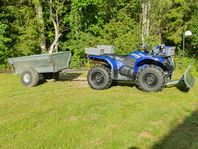 Yamaha Grizzly 450, 12 mil !, Leja 150cm snöblad, vagn 