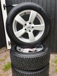 16" Alu ink mycket fina vinterdäck dubb 5/112 Audi Skoda VW