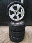 17" Alu inkl mycket fina vinterdäck dubb 5/112 Audi Skoda VW