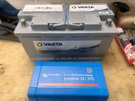 Varta AGM batteri och Victron Inverter 