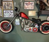 Motorcykel Fullstor Custom Vägghängd Mancave