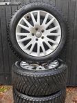 17” Alu + fina Goodyear vinterdäck dubb  5/112 Audi VW Skoda