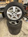 Alu-fälgar med 205/55 R16 M+S däck 