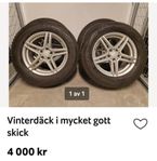 Vinterdäck i mycket gott skick