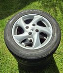 Peugeot Alu fälg  4st 15" med däck 195/55 