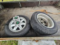 2st  13" dubbdäck till Skoda Felicia/Släp + 15" snökedjor