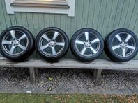  5x114,3 17" BM Capri matt fälg/däck, vinterdäck 225/55R16