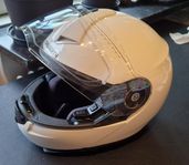 Schuberth C3 Pro, vit, stl 56/57. inkl Scuberth SC10U