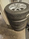 17" VW originalfälgar + dubbfria Goodyear 215/65 R17