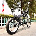 Chopper moped 3-in-one El-bensin-cykel