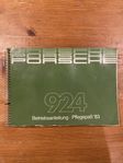 Porsche 924 instruktionsbok/servicebok