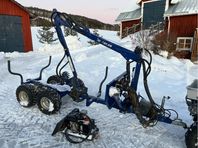 Timmervagn Bonnet Log Trailer 3200 med grip för ATV