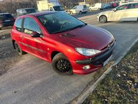 Peugeot 206 3-dörrar 1.6 XS ny besiktad 