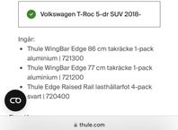 Thule Wingbar Edge Köpes 