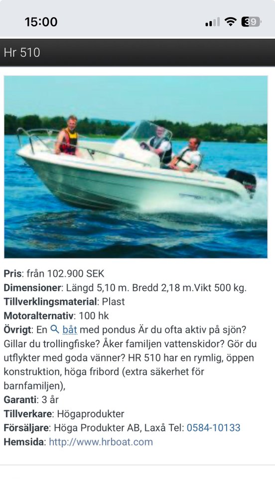 HR 510 CC års 2009 Mercury 11...